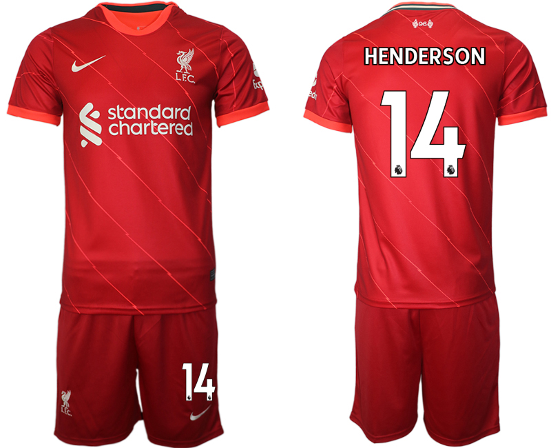 Men 2021-2022 Club Liverpool home red #14 Soccer Jersey